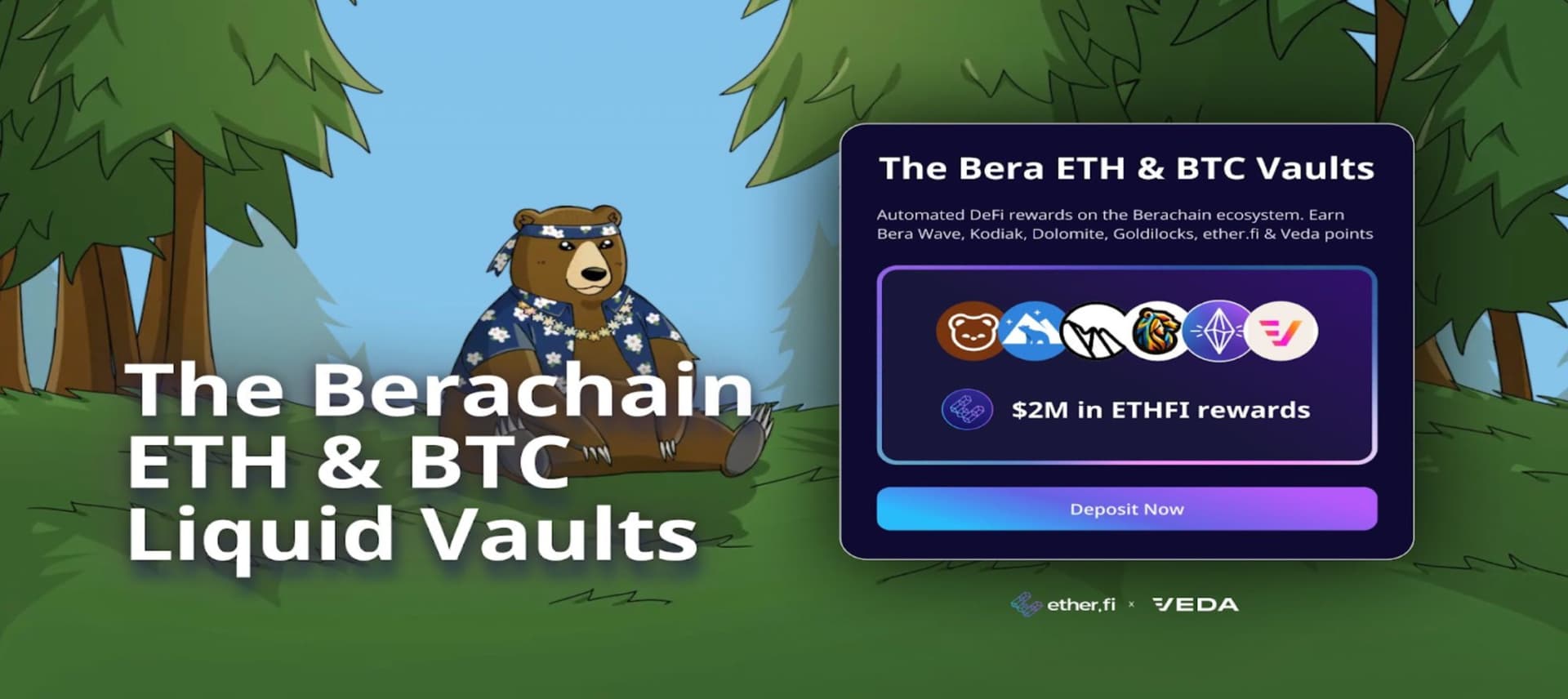 EtherFi Berachain ETH and BTC Liquid Vaults promotional banner
